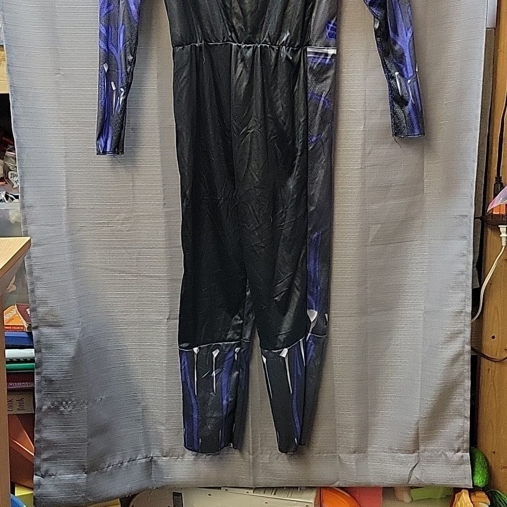 Rubies Avengers Black Panther Costume Child Sz large 12-14 Padded Bodysuit+ mask - Picture 5 of 9